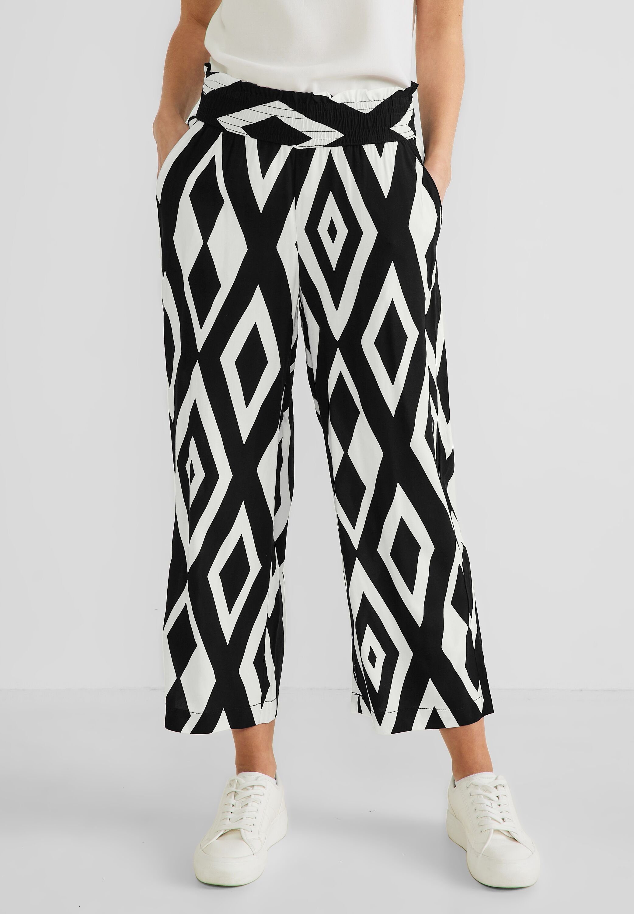 STREET ONE Elastikbund hohem Culotte mit