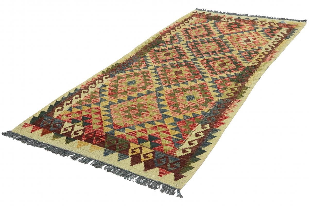Orientteppich Kelim Afghan Nain 97x204 Handgewebter rechteckig, Läufer, mm Orientteppich Höhe: Trading, 3