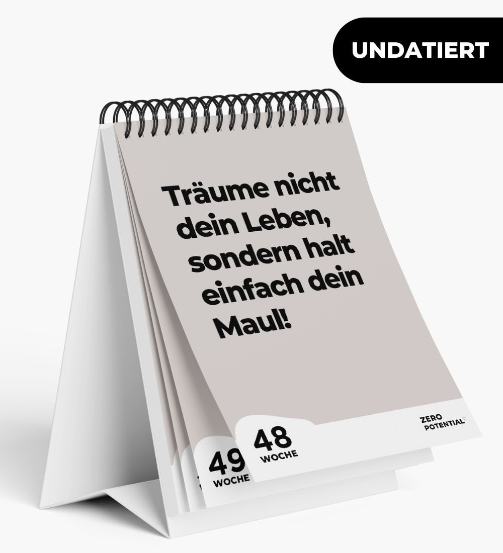 ZERO POTENTIAL Tischkalender Demotivierender Tischkalender undatiert