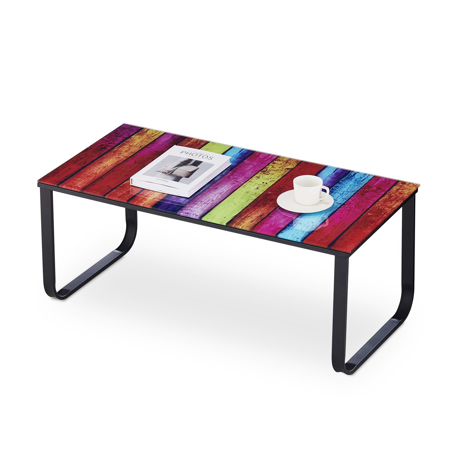 Ofcasa Couchtisch Kaffeetisch, 100x50x42cm Glastisch, Beistelltisch günstig online kaufen