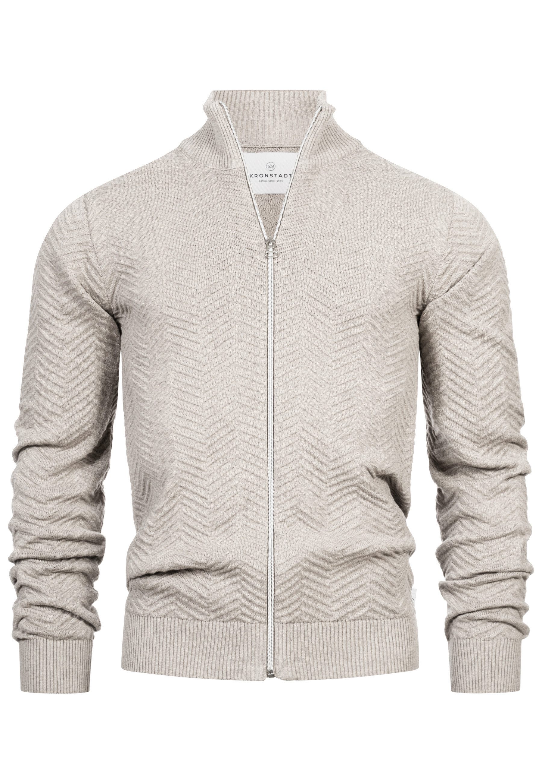 Kronstadt Strickjacke Herren KSCarlo Herrenstrickjacke Fein-Strickjacke mit günstig online kaufen