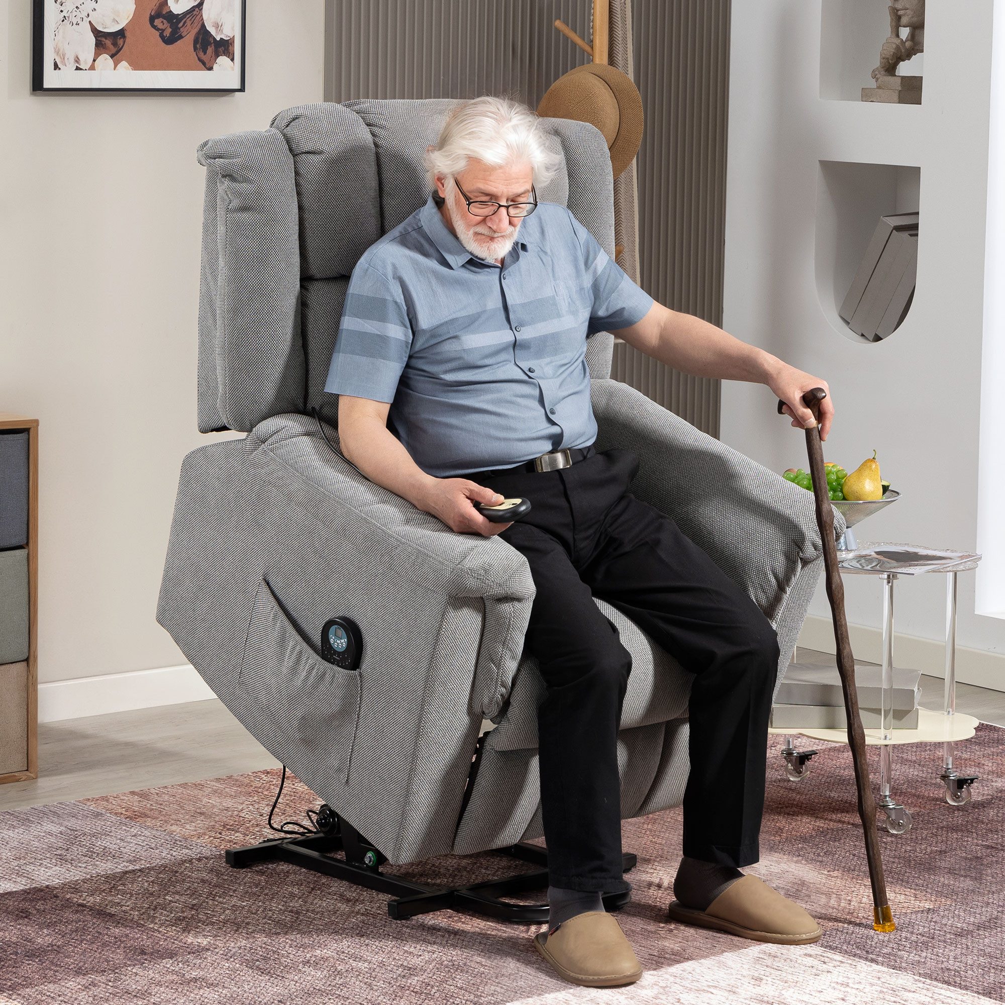 HOMCOM Relaxsessel mit Aufstehhilfe Heizung Liegefunktion, günstig online kaufen