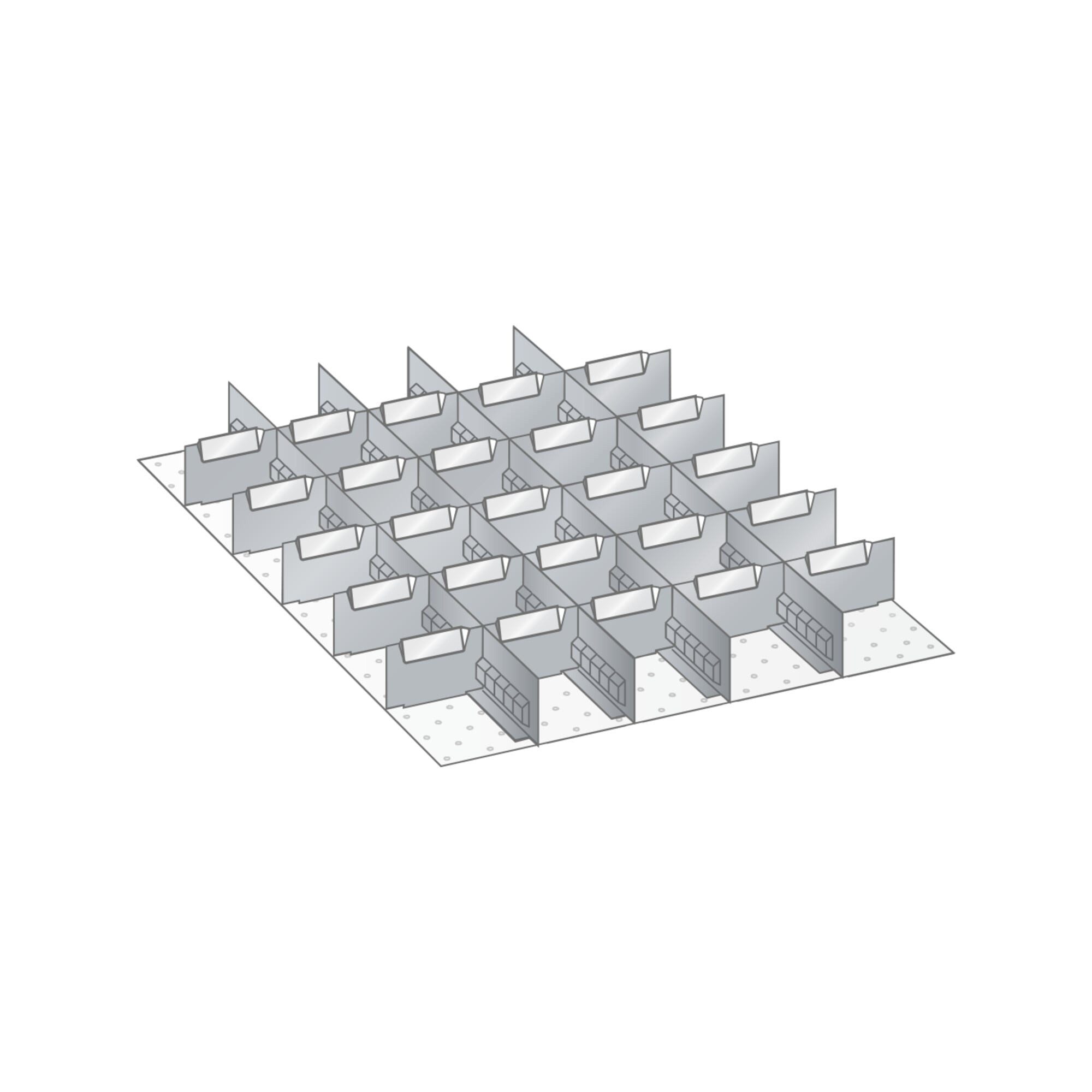 LISTA Werkstattwagen Lista Set Schlitzwände und Trennbleche 27x36E (BxTxFH) 459x612x50mm