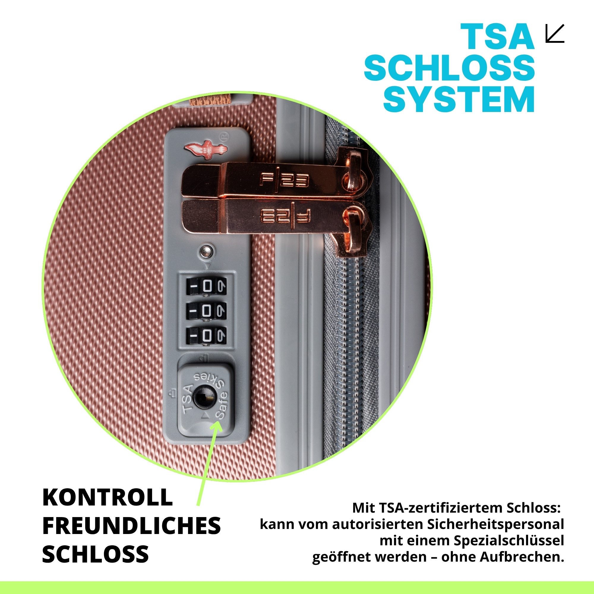 Crosstravel Koffer Einzelkoffer Amy S / M / L, 4 Rollen, Robuste Hartschale mit TSA-Schloss und Wasserabweisender Oberfläche