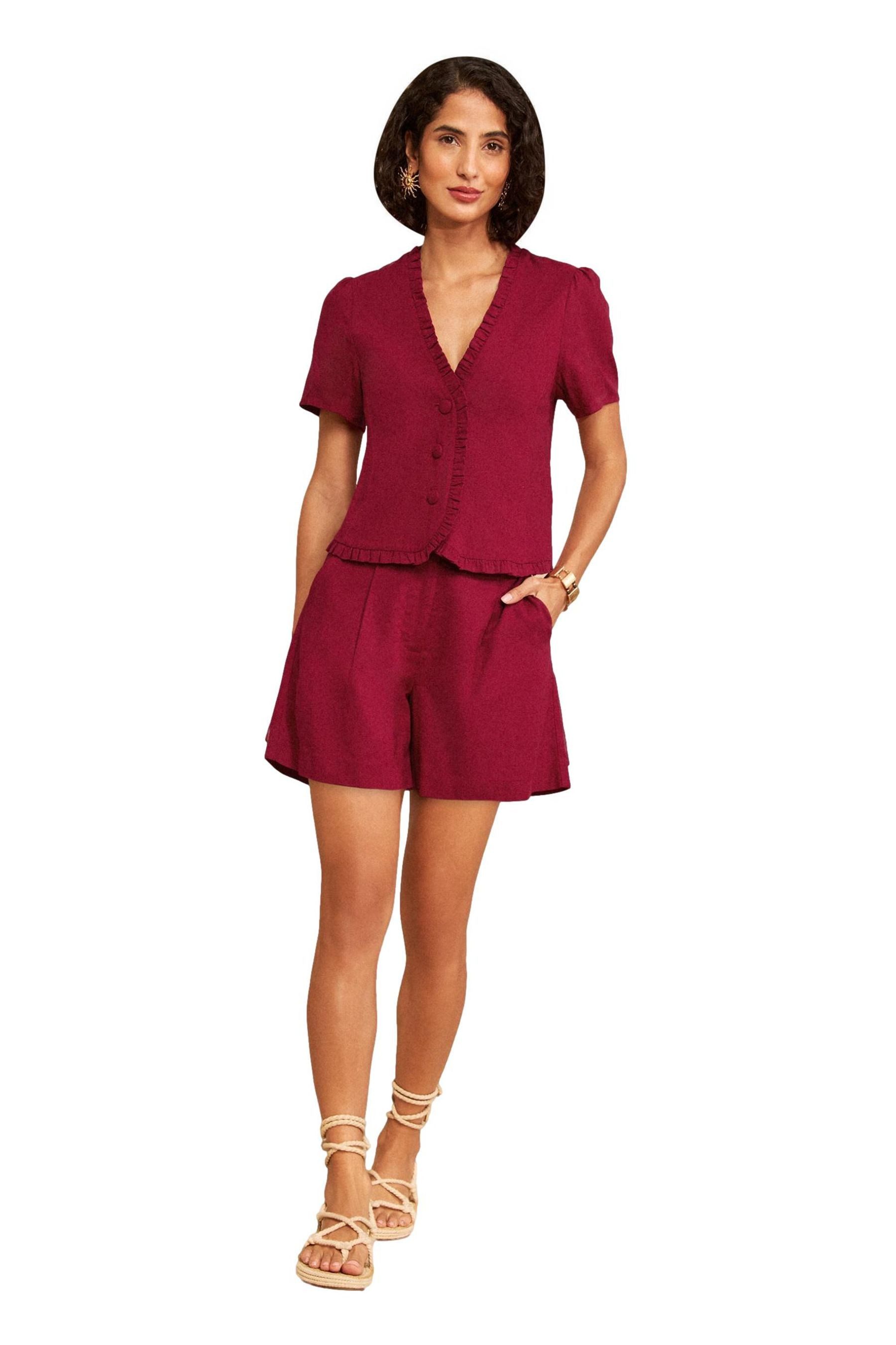 Love & Roses Shorts Love & Roses Tailored Fit Shorts in Leinenoptik (1-tlg)