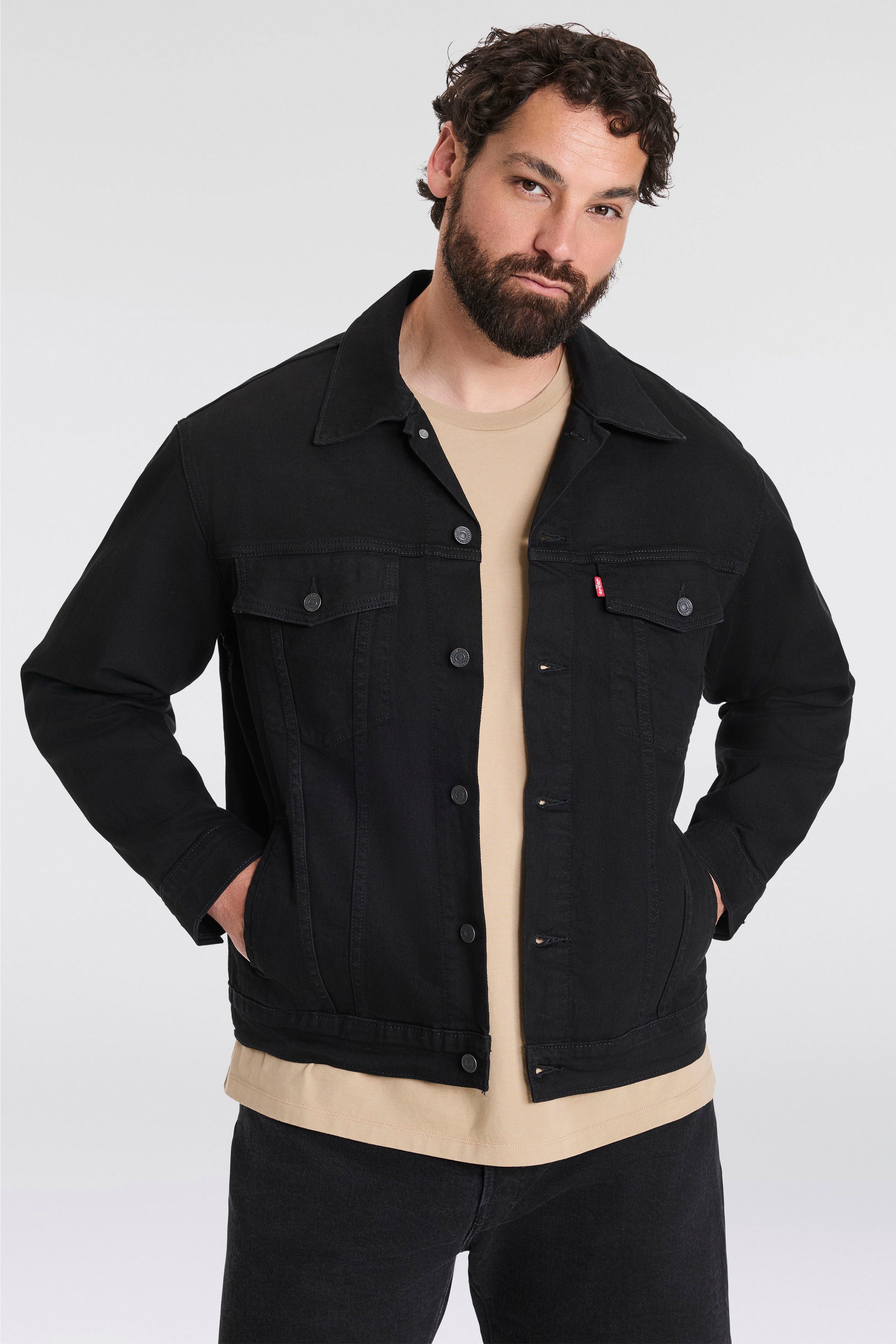 Levi's® Plus Jeansjacke BIG TRUCKER mit Knopfleiste und Brusttaschen günstig online kaufen