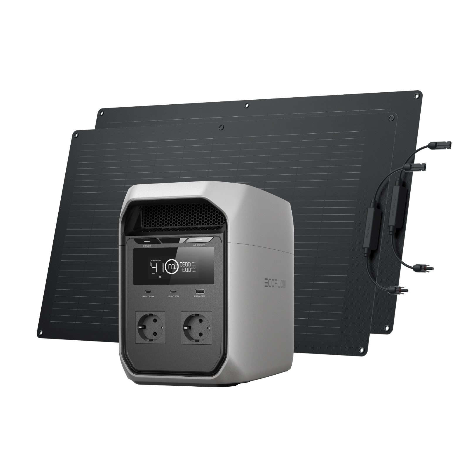 Ecoflow ECOFLOW DELTA 3 Classic Tragbare Powerstation, 1 024 Wh Powerstation 1 800 W AC (3 600 W Spitze), 100 W USB-C 1-Stunden-Schnellladung. Solargenerator für Camping, Wohnmobil & Notstrom zu Hause