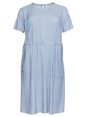 Sheego Sommerkleid Große Größen mit Alloverdruck und Taillen-Bindeband