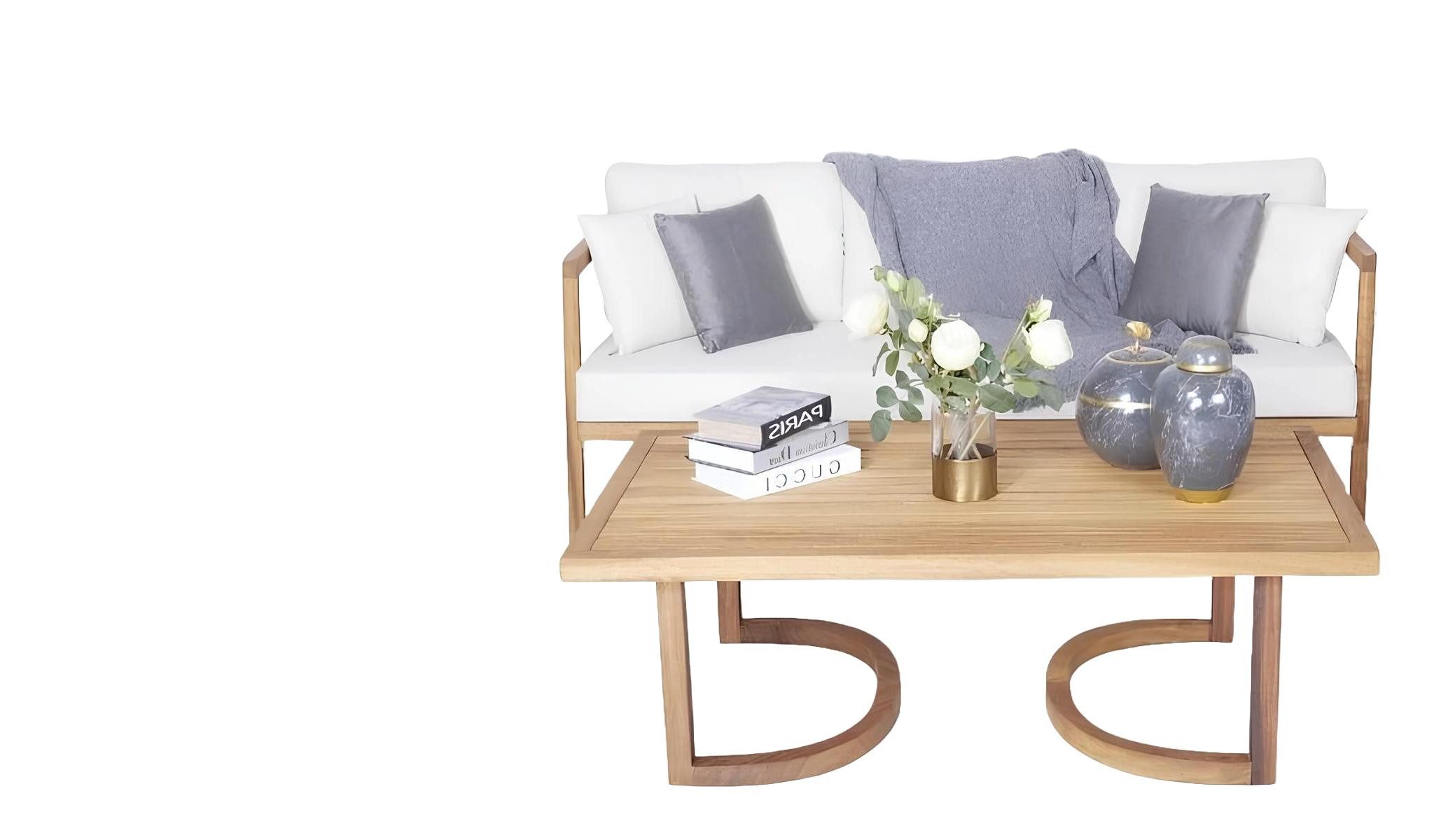 Xlmoebel Sessel Elegantes Gartenmöbel Set mit 3+1 Sitzer und Couchtisch (3tlg Gartenmöbel Set (Sofa 3 Sitzer + Sessel + Couchtisch), Hergestellt in Europa