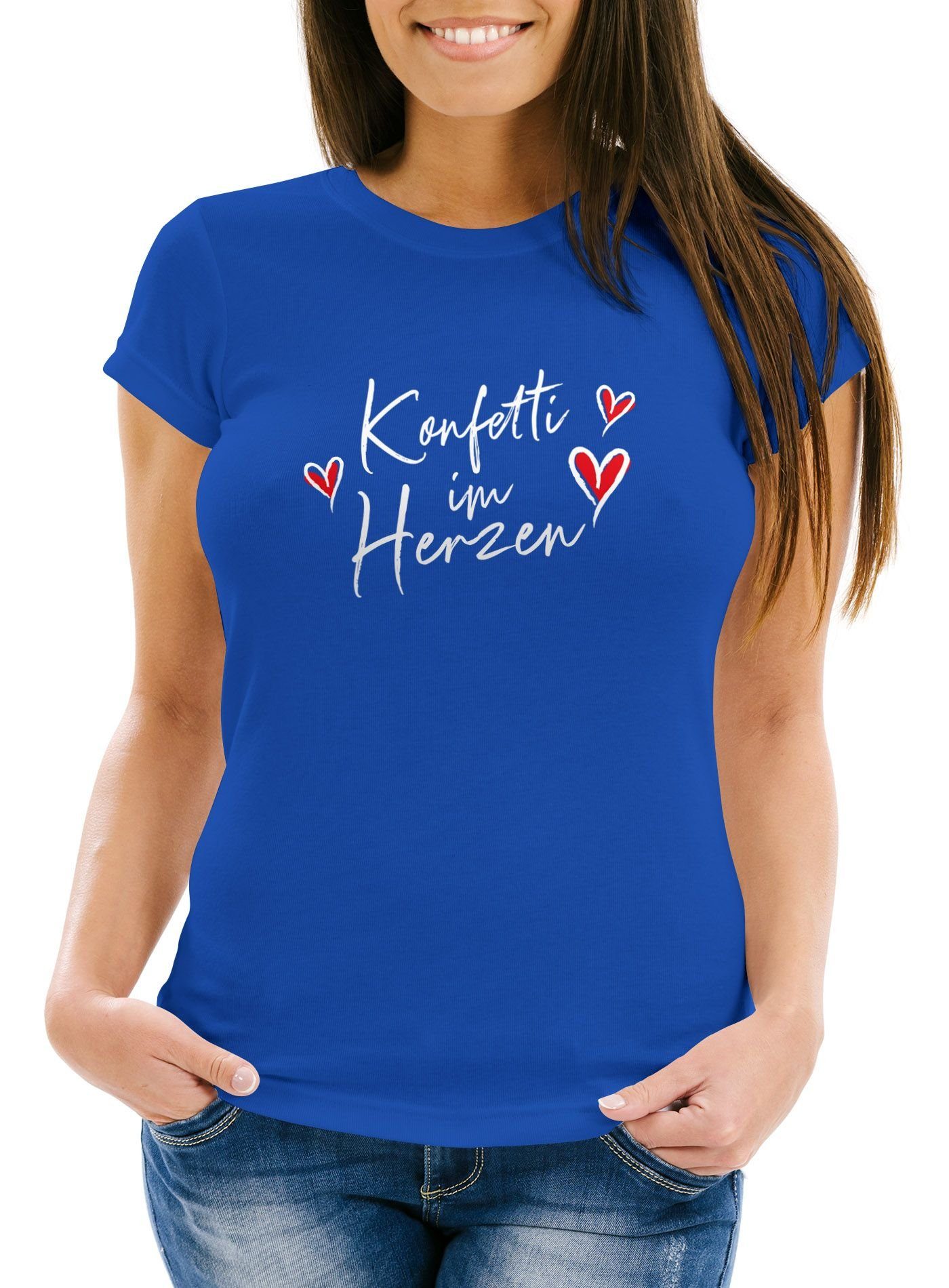 MoonWorks Print-Shirt Damen T-Shirt Fasching Karneval günstig online kaufen