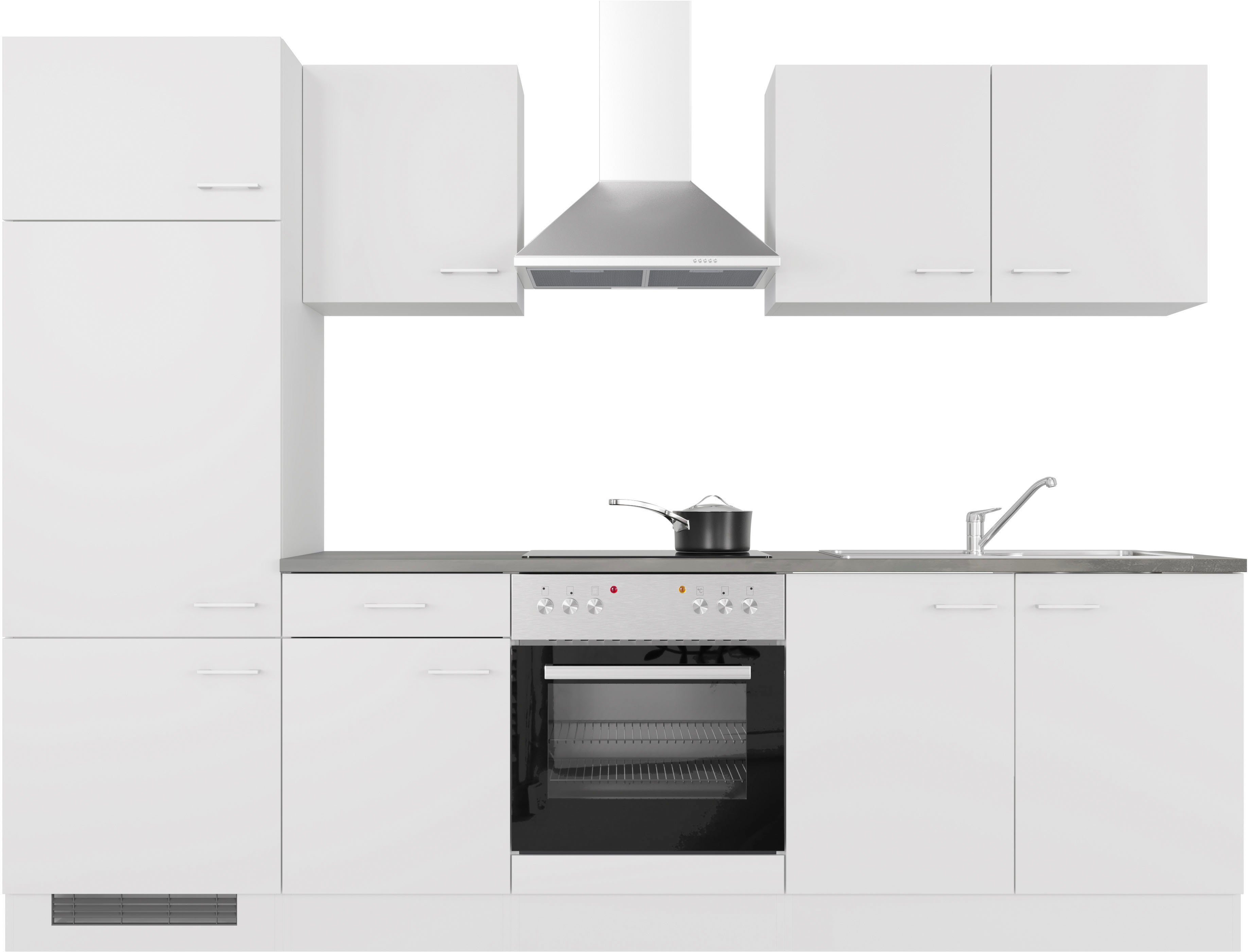 Küche 270 Farbvarianten cm, mit E-Geräten, Lucca, in erhältlich Flex-Well Breite vielen