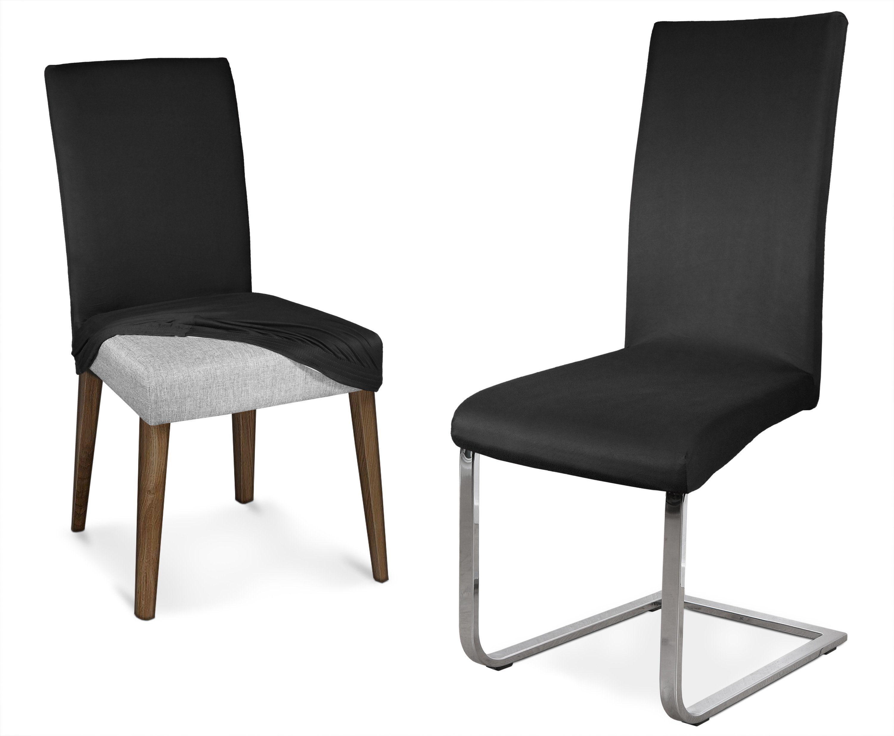 Beautex Stuhlhusse Mikrofaser Stuhlhusse, elastische Stretch Husse Bi-Elastic