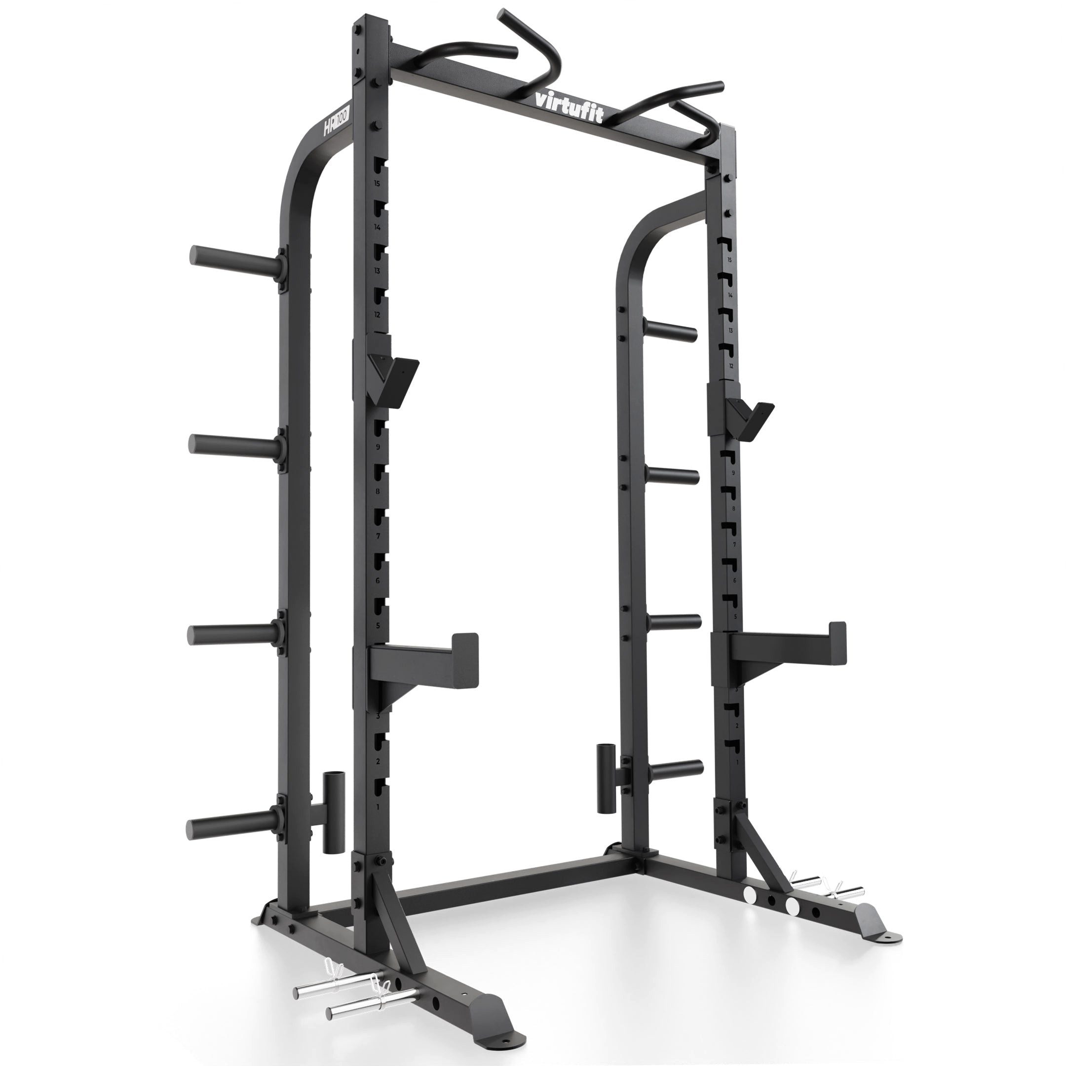 VirtuFit Power Rack VirtuFit HR100 Half Rack Squat Rack Kraftstation mit Klimmzugstange