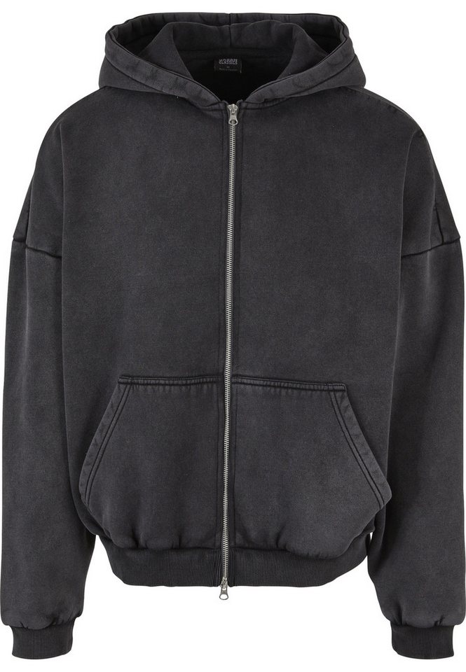 URBAN CLASSICS Neopren-Hoodie Urban Classics Herren Heavy Stone Washed 90's Zip Hoodie (1-tlg)