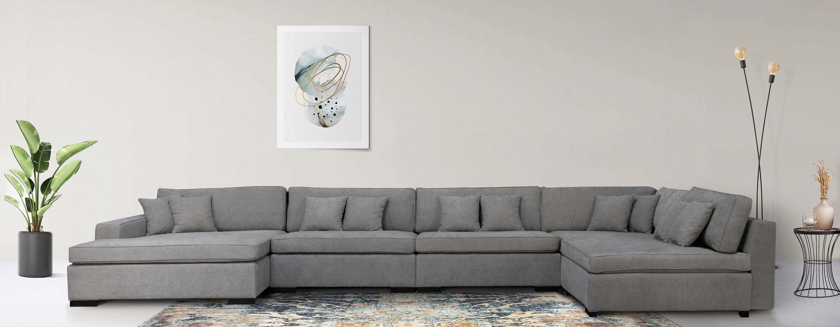 Home affaire Wohnlandschaft Skara U-Form, Lounge-Sofa günstig online kaufen