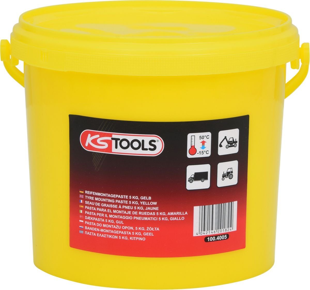 KS Tools Gabel- und Ringschlüssel Reifenmontagepaste 5 kg, gelb (100.4005)