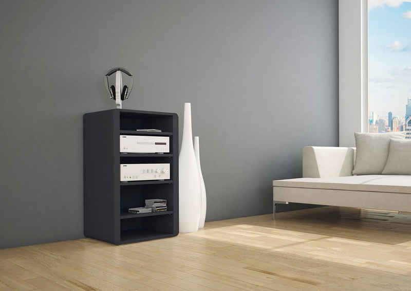 Schnepel TV-Regal Schnepel HiFi-Möbel ELF-H60, 1-tlg., HiFi-Möbel aus Stahlseiten mit Holzböden 600mm breit