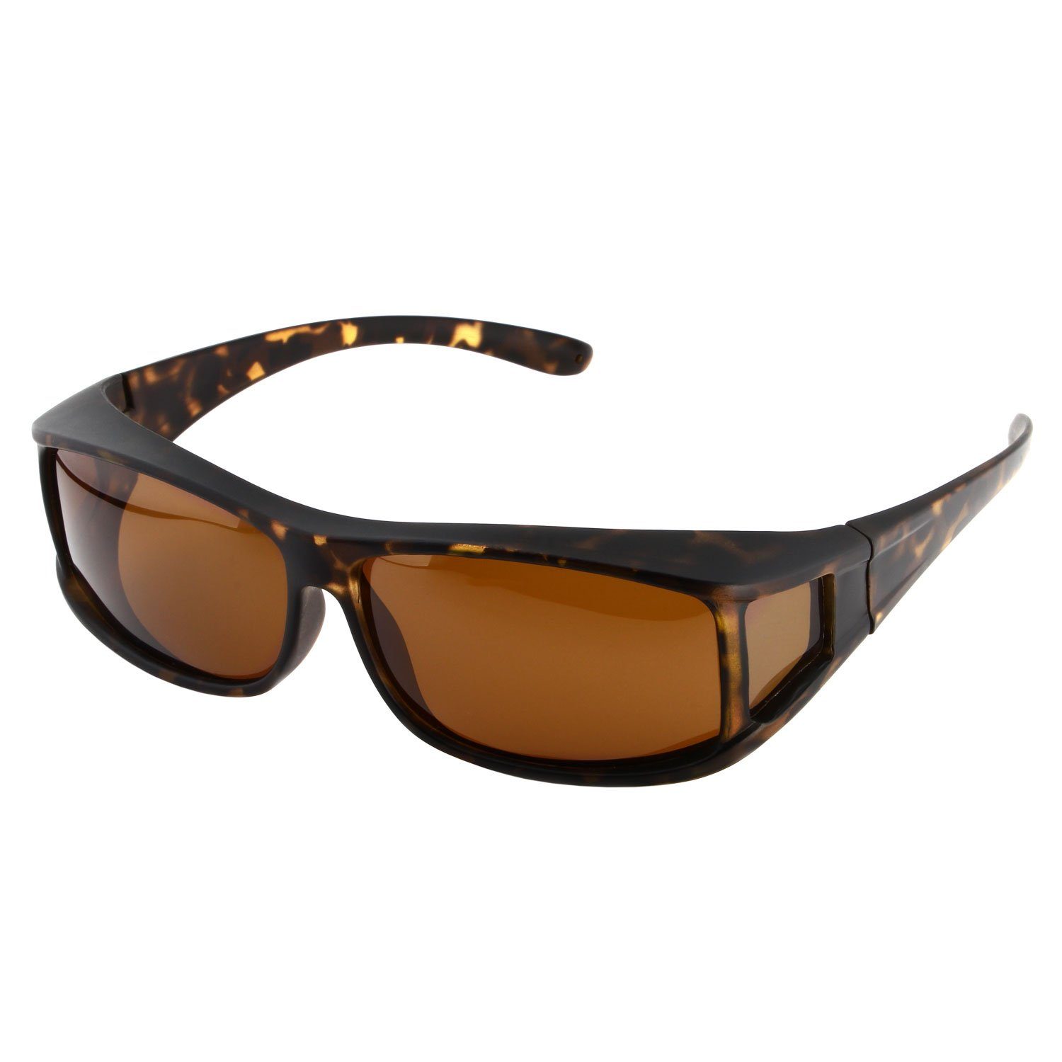 ActiveSol SUNGLASSES Sonnenbrille Überziehsonnenbrille Classic für Herren polarisierte, UV 400 Schildplatt