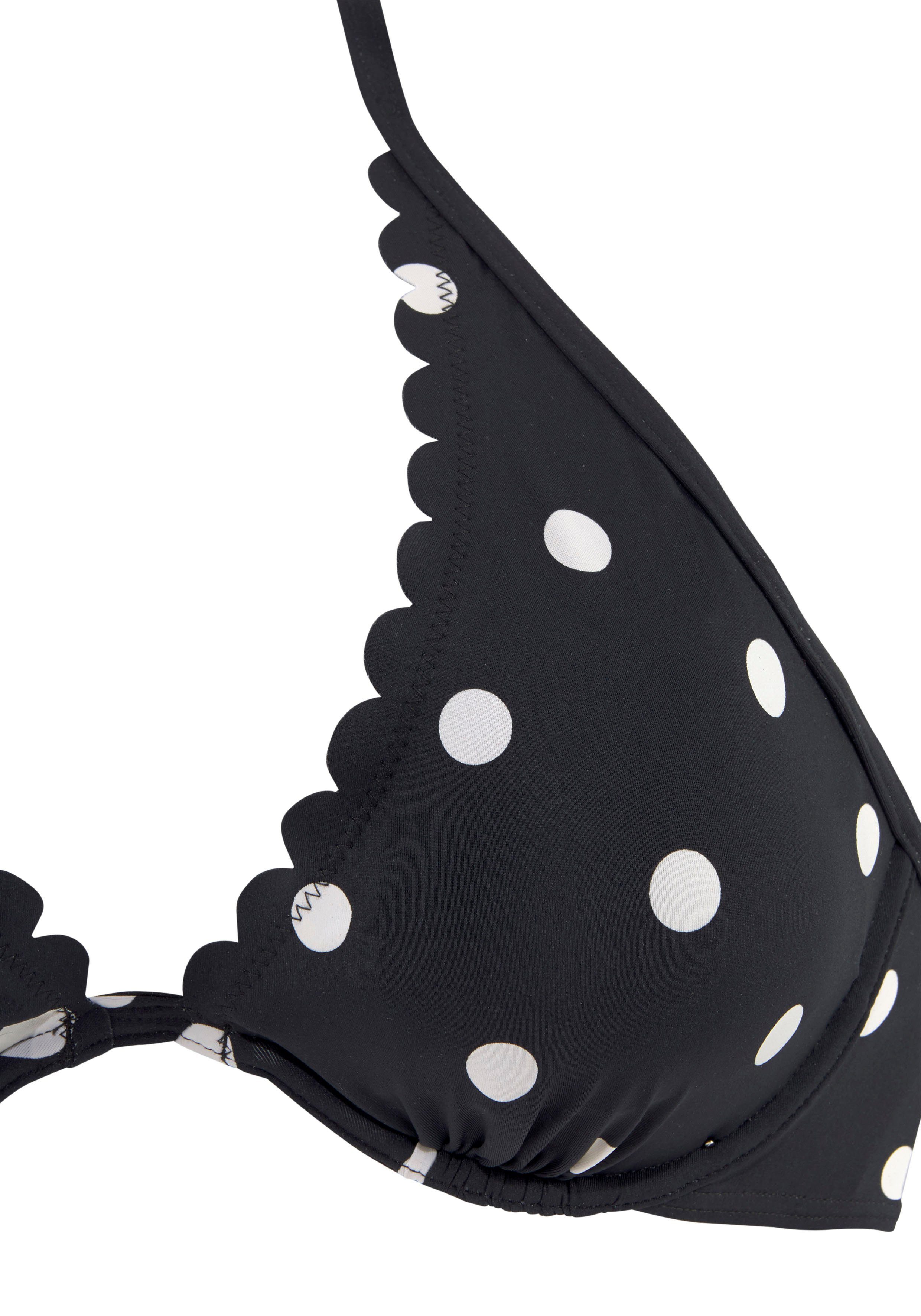 LASCANA Bügel-Bikini-Top Jada, mit Muschelkante und Punktedesign – Bild 3 von 5