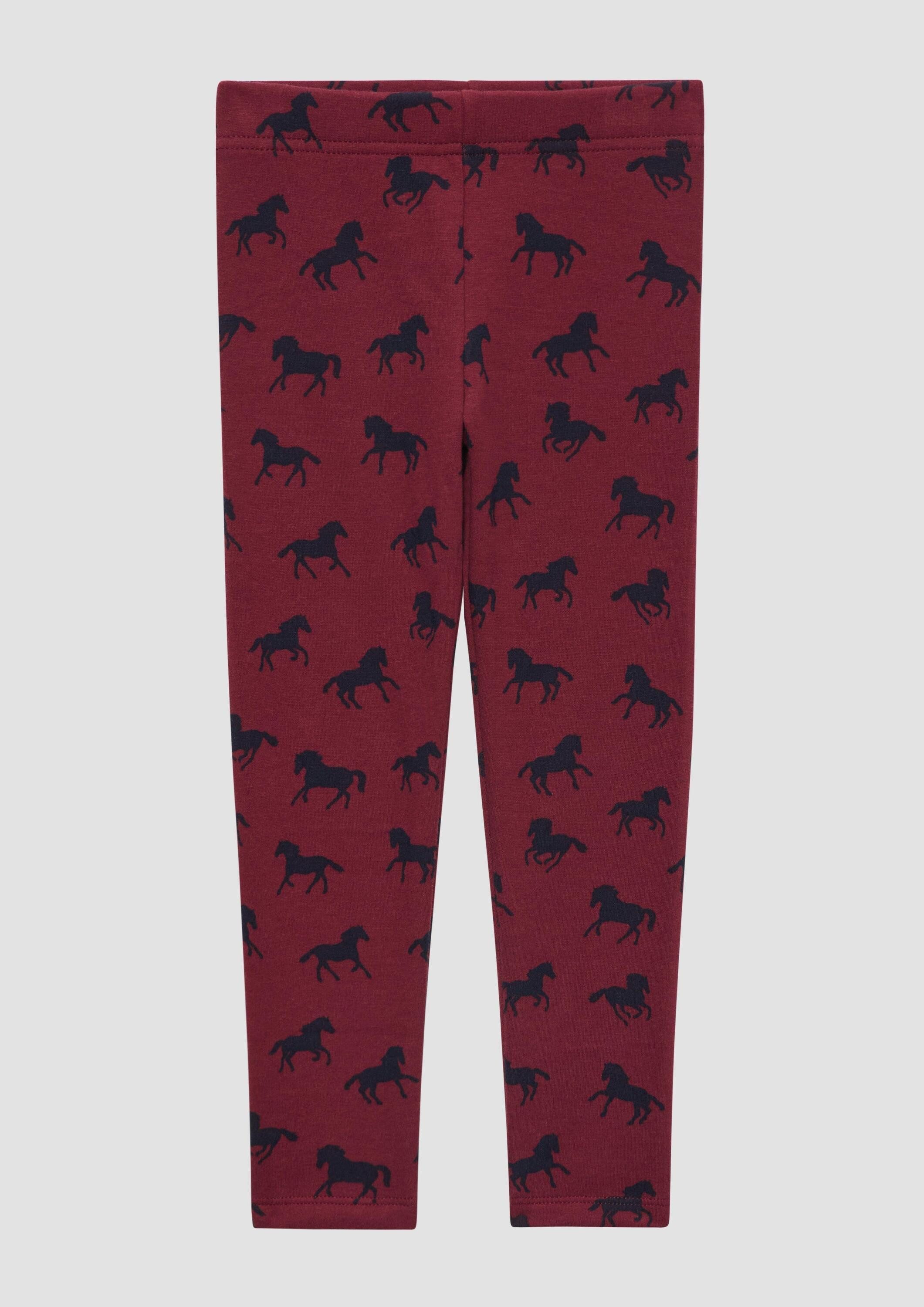 s.Oliver Leggings Leggins Leggings aus Thermofleece mit All-over-Print
