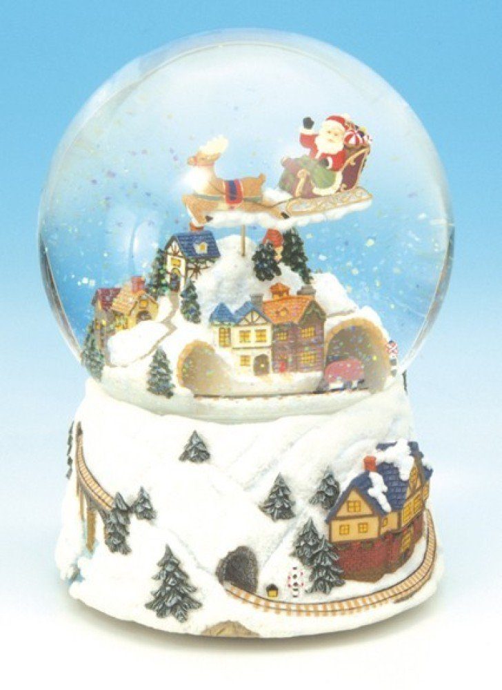 Musicboxworld Spieluhr Schneekugel Weihnachtszug