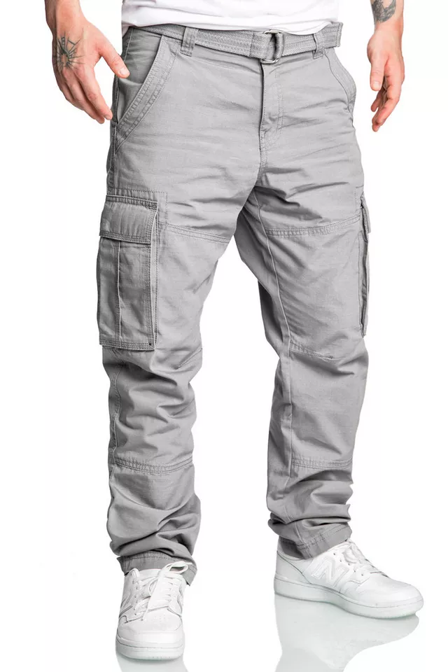 Amaci&Sons Cargohose PASCAGOULA Cargopants Herren Loosefit Jogger Cargo Chino Hose inkl. Gürtel