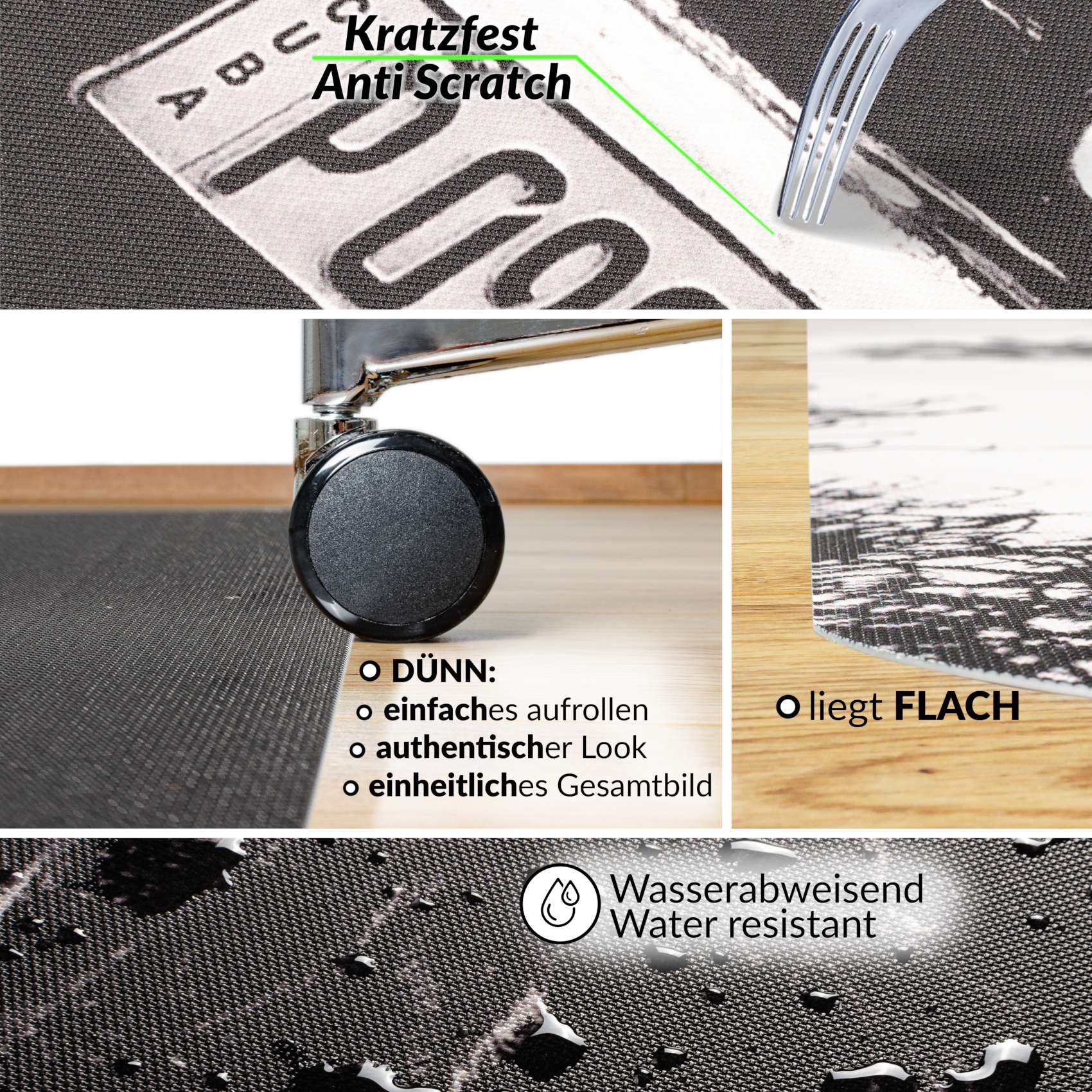 ANRO Bodenschutzmatte Hera Bodenschutz für Hartboden Stuhlunterlage, Bodens günstig online kaufen