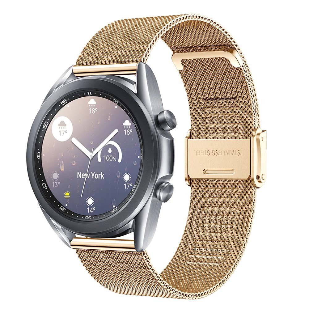 Sunicol Uhrenarmband 18/20/22mm Uhrenarmband,Mesh-Edelstahl,Interlock-Sicherheitsverschluss, Schnellverschluss,für traditionelle Uhr. Smart oder Gold Watch