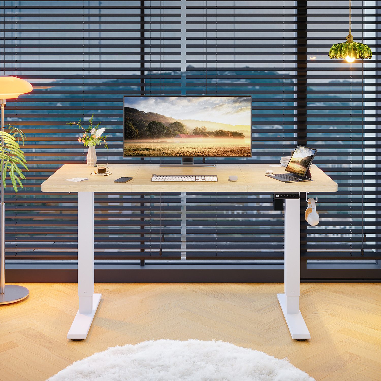 HOMALL Schreibtisch Höhenverstellbar elektrischer Memory-Funktion 100/120/1 günstig online kaufen