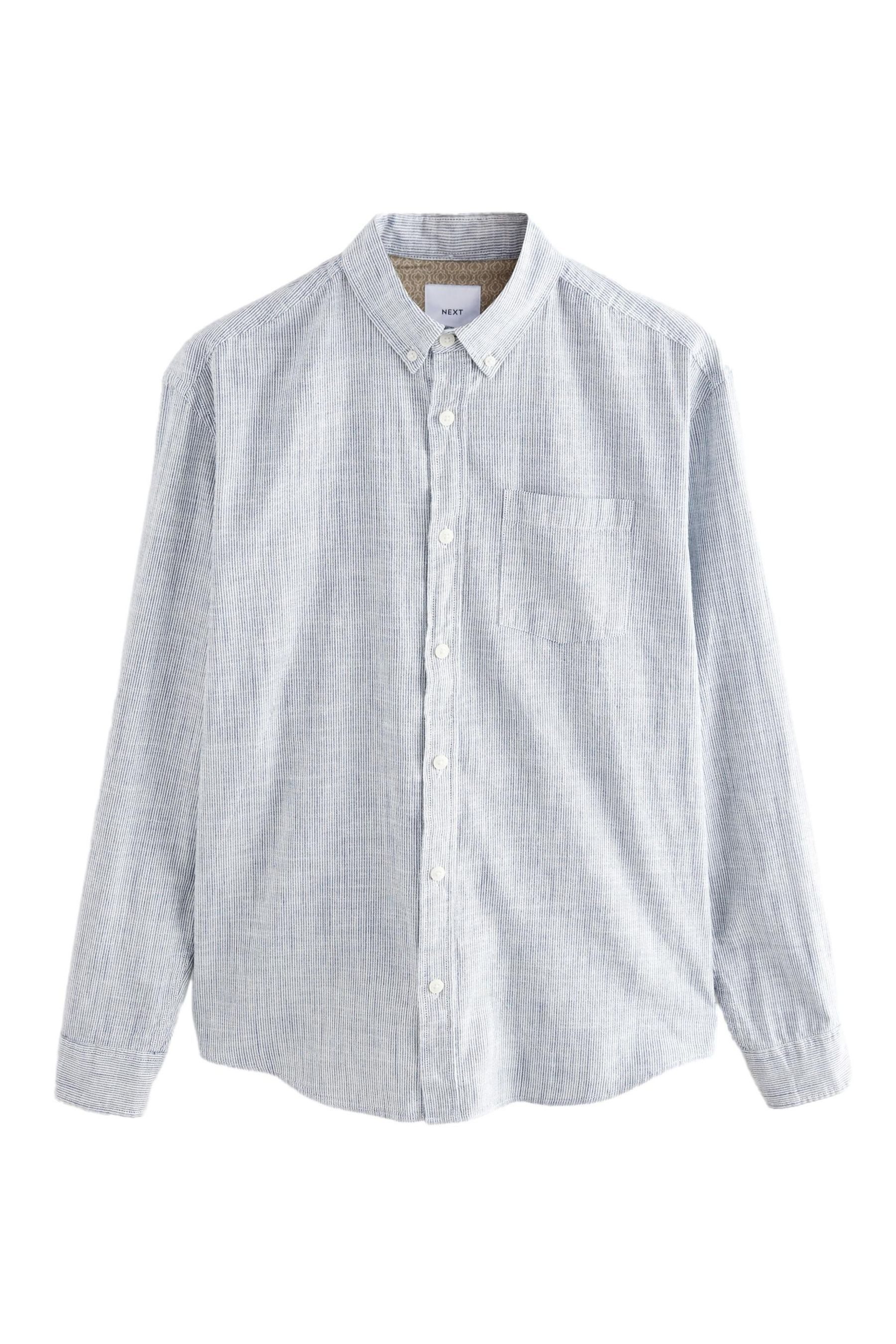 Langarmhemd Strukturiertes Langarmshirt aus 100 % Baumwolle
