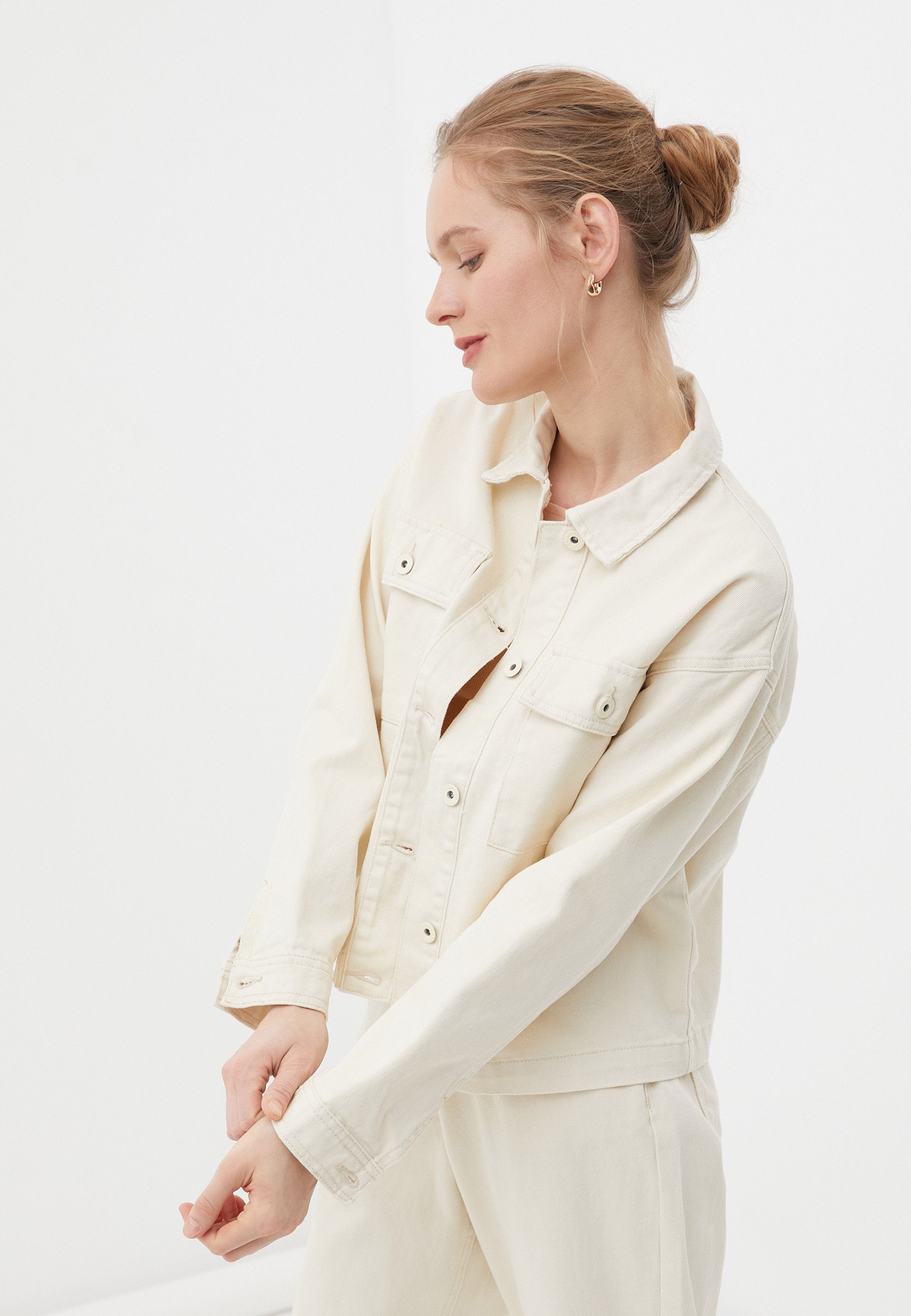 Finn Flare Jeansjacke Denim mit Pattentaschen auf der Brust