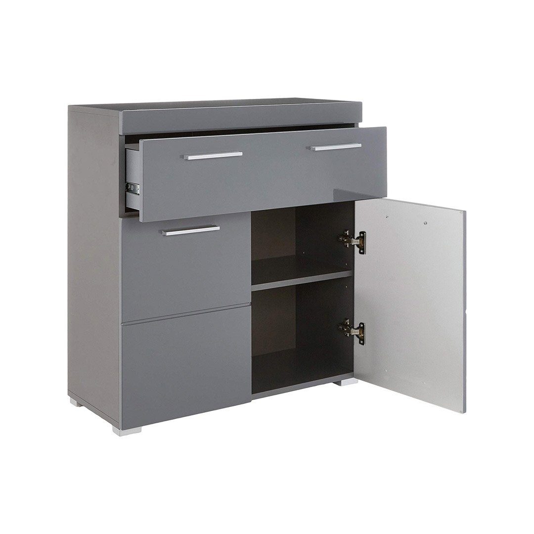 ebuy24 Badezimmerspiegelschrank AmandaMando Bad Standtype Stauraum 2 Türen, 1 Schu
