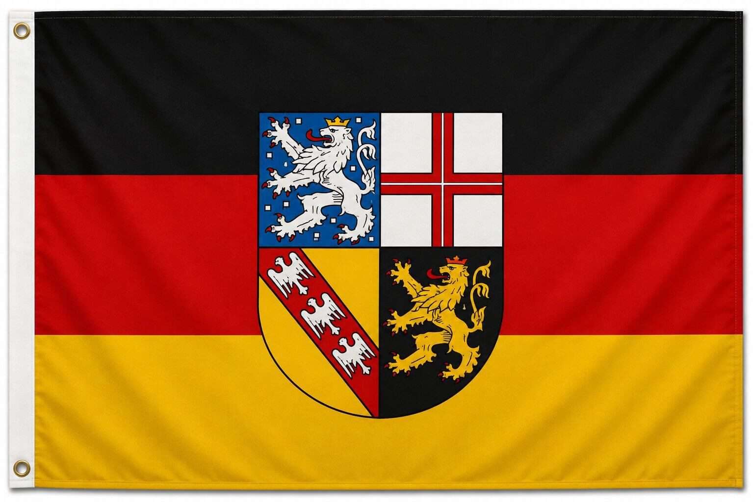 trends4cents Flagge Flagge 90 x 150 cm Hissfahne Bundesland Sturmflagge Hissfahne (Saarland), für Fahnenmaste