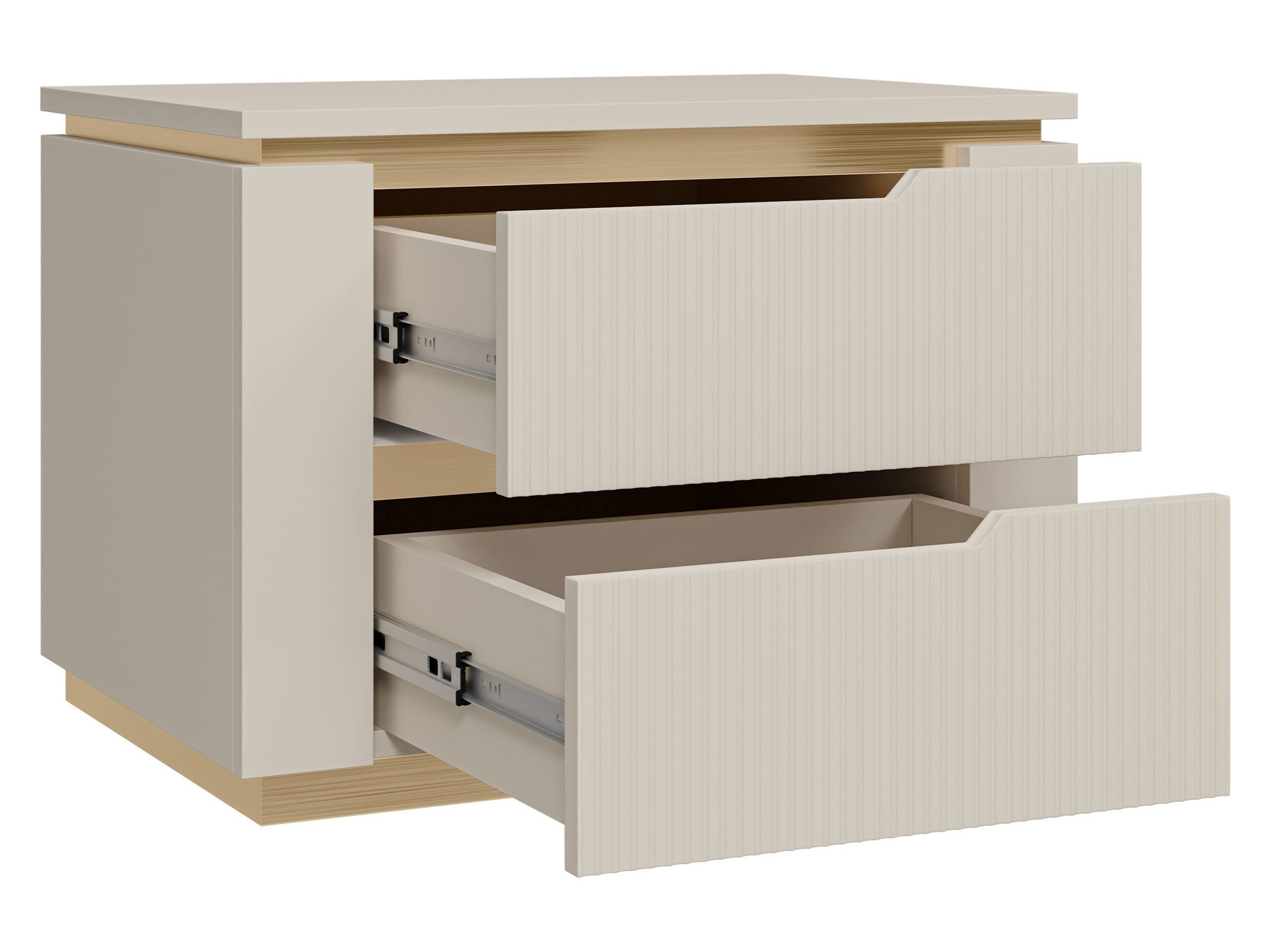 MIRJAN24 Nachttisch Hilafin 2S (mit zwei Schubladen), 56x40x42 cm – Bild 3 von 5