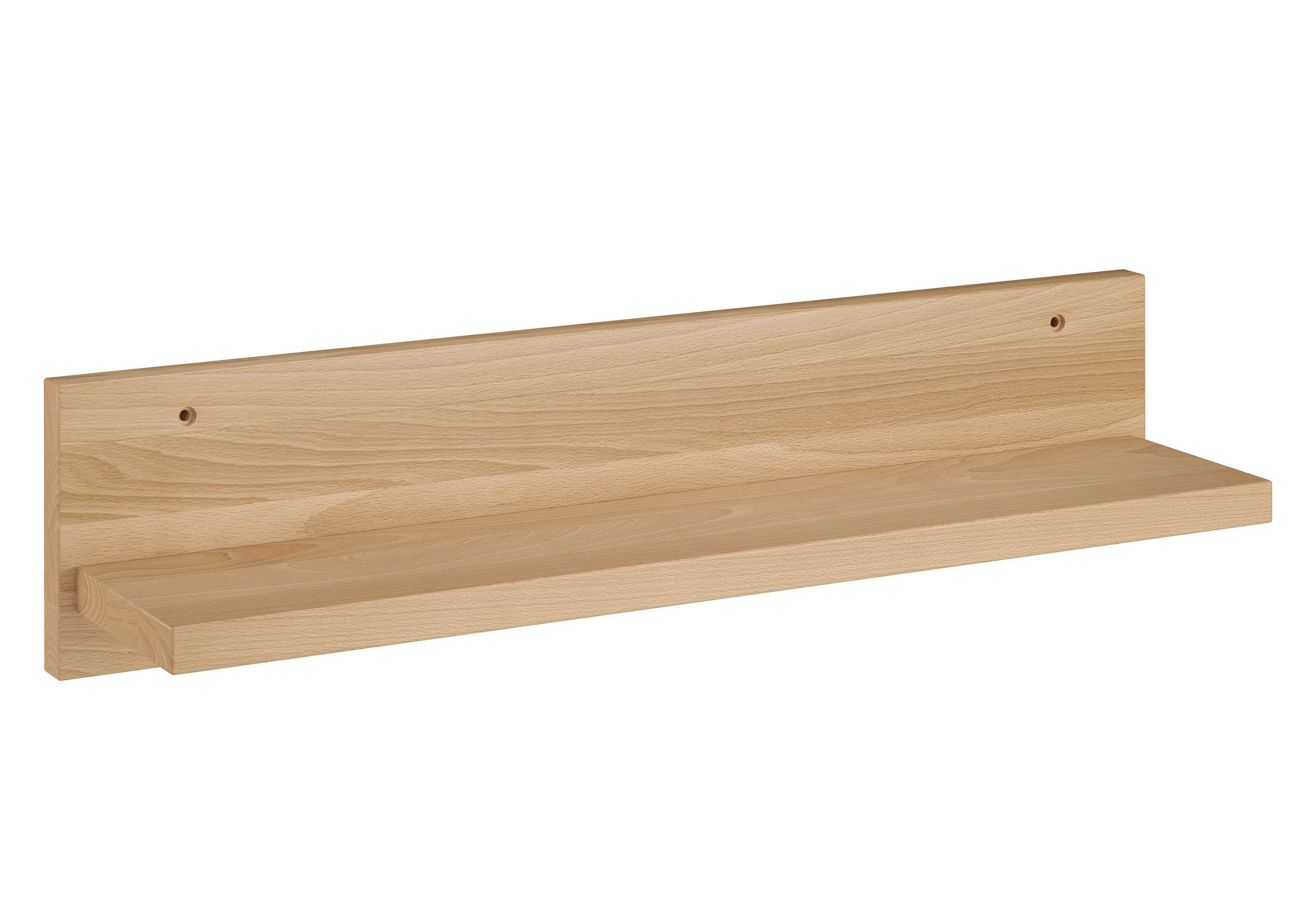ERST-HOLZ Wandregal Holzablage Regal Buche Größe Wählbar