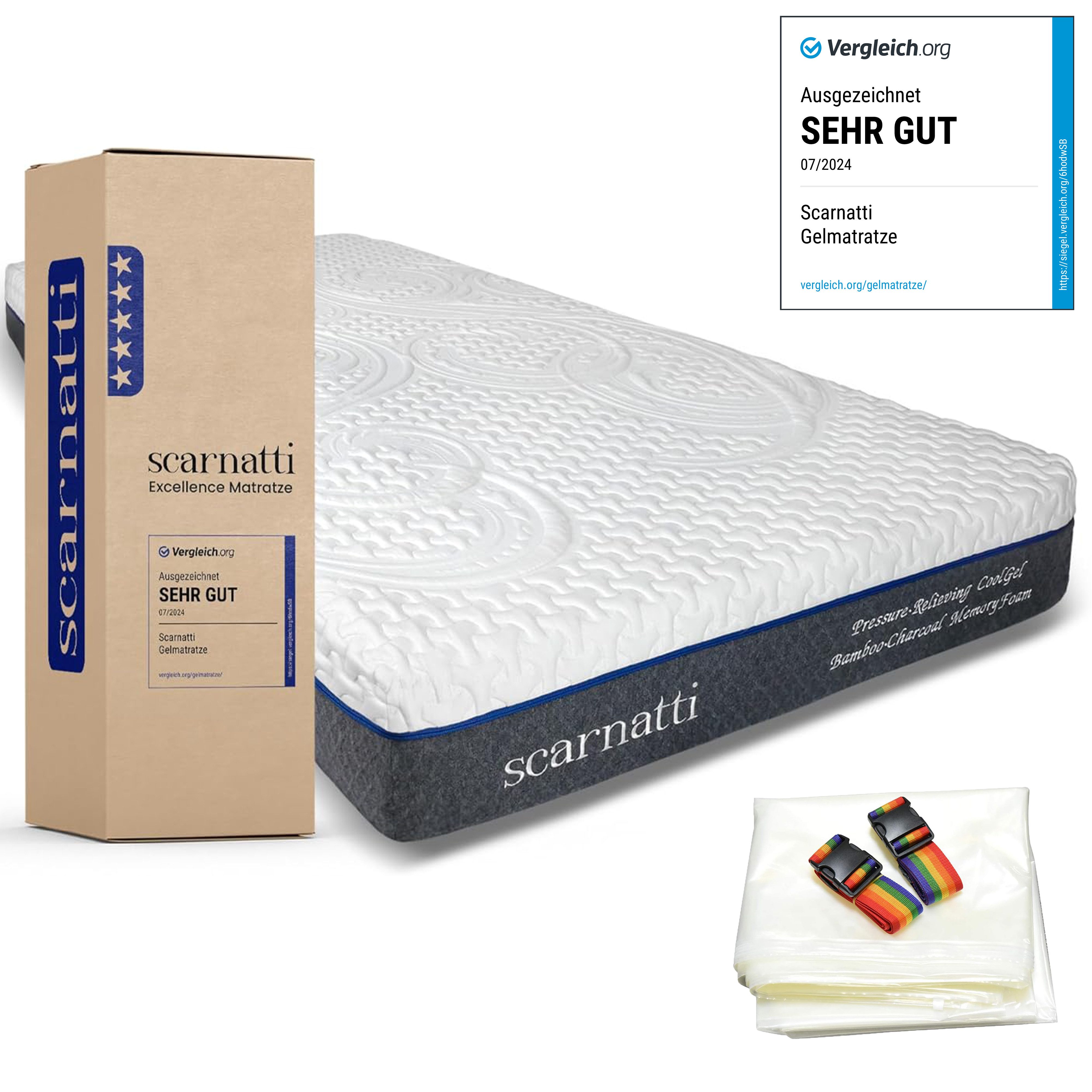Kaltschaummatratze Scarnatti™ Gel Memory Foam Matratze - 7-Zonen, 2-in-1 Dr günstig online kaufen