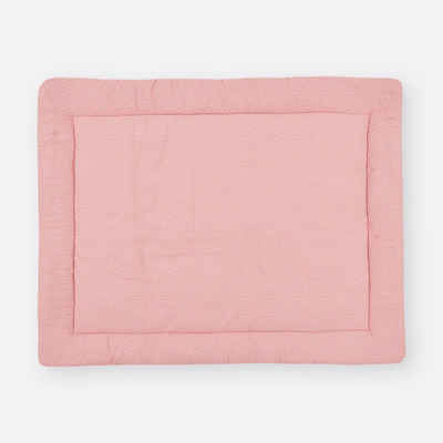 Krabbeldecke Musselin rosa Punkte, KraftKids, Außen 100% Baumwolle, Innen dicke kuschelige Füllung aus Vlies, 130 x 130 cm