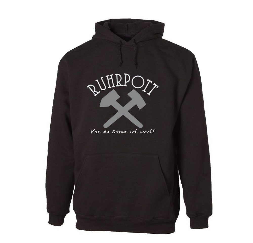 G-graphics Hoodie Ruhrpott – Von da komm ich wech! Unisex mit Ruhrgebietsmotiv