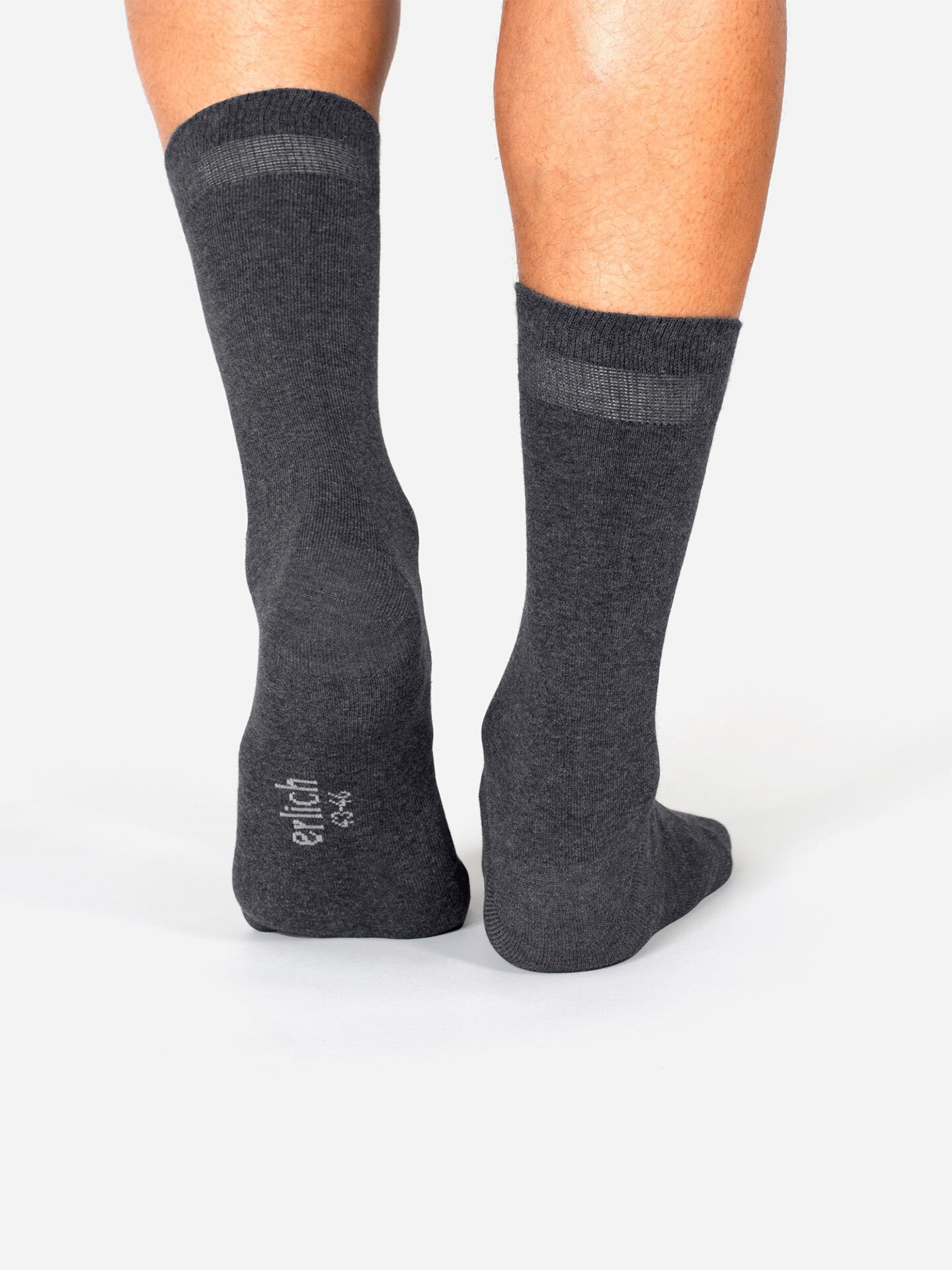 (3-Paar) schwarz-melange Erlich Maxi Socken Textil