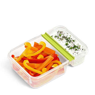 Emsa Lunchbox Joghurtbox Clip Go, Kunststoff, (1-tlg., Joghurtbox mit Knickoption und Deckel)