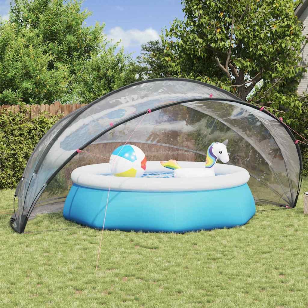 vidaXL Poolüberdachung, Pool-Dome Transparent 546 x 516 x 250 cm PVC