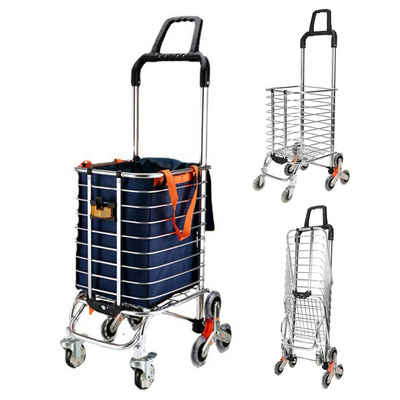 LBLA Einkaufstrolley »8 Räder Einkaufswagen Multifunktional Shopping Trolley Einkaufstasche«, 35 l, Abnehmbare Tasche, bis zur 80kg belastbar