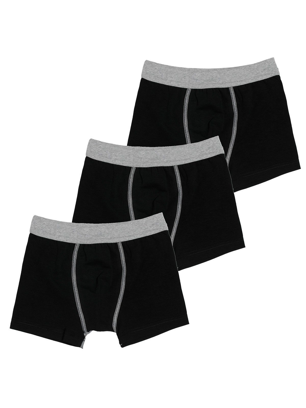 6-St) for Sparpack Beinausschnitt Shorts Kids Jersey Single schwarz 6er (Spar-Set, gerader Sweety Boxershorts Knaben