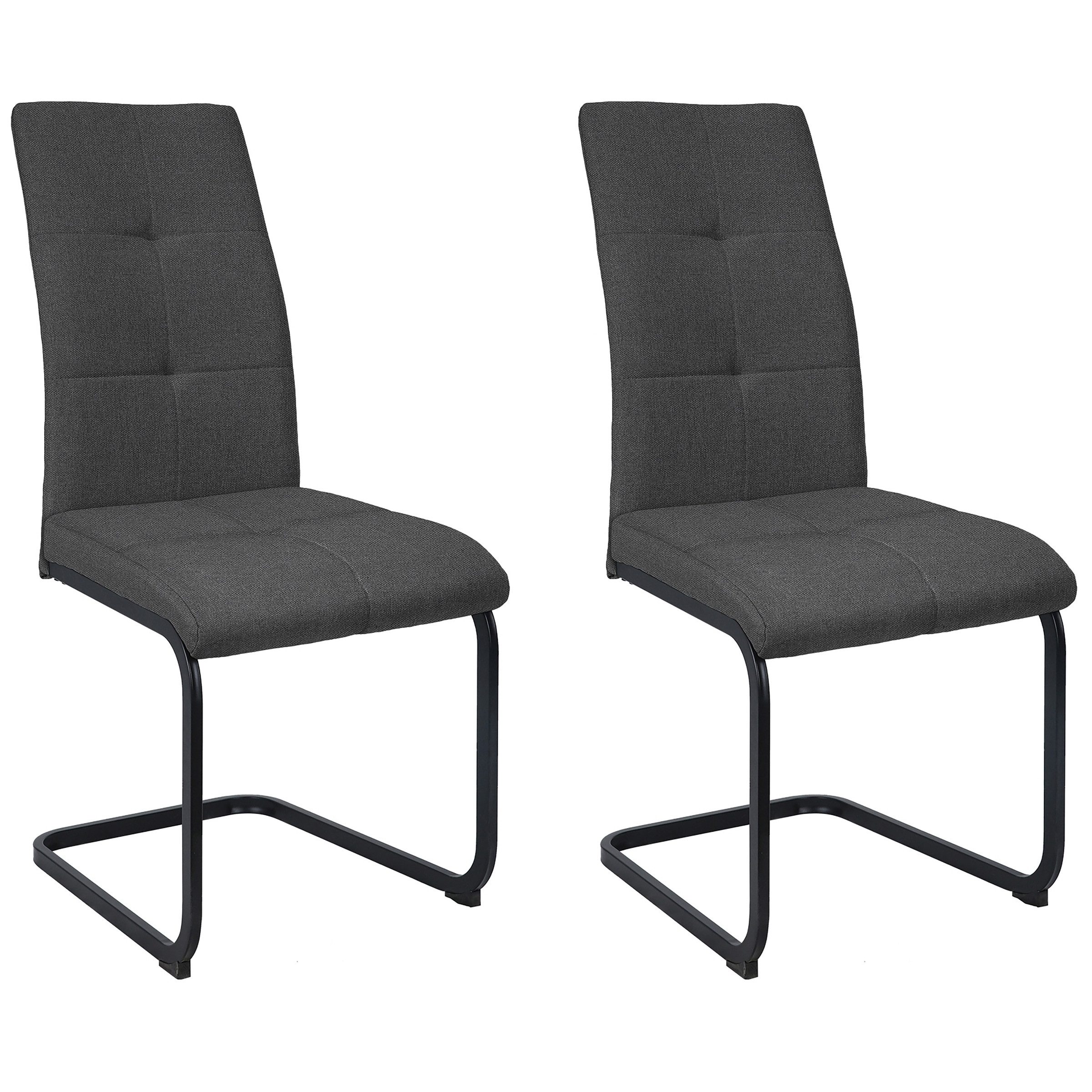 freiraum Freischwinger Chicago, (2er-Set) in Anthrazit, Stoff - 45x97x61cm (BxHxT)
