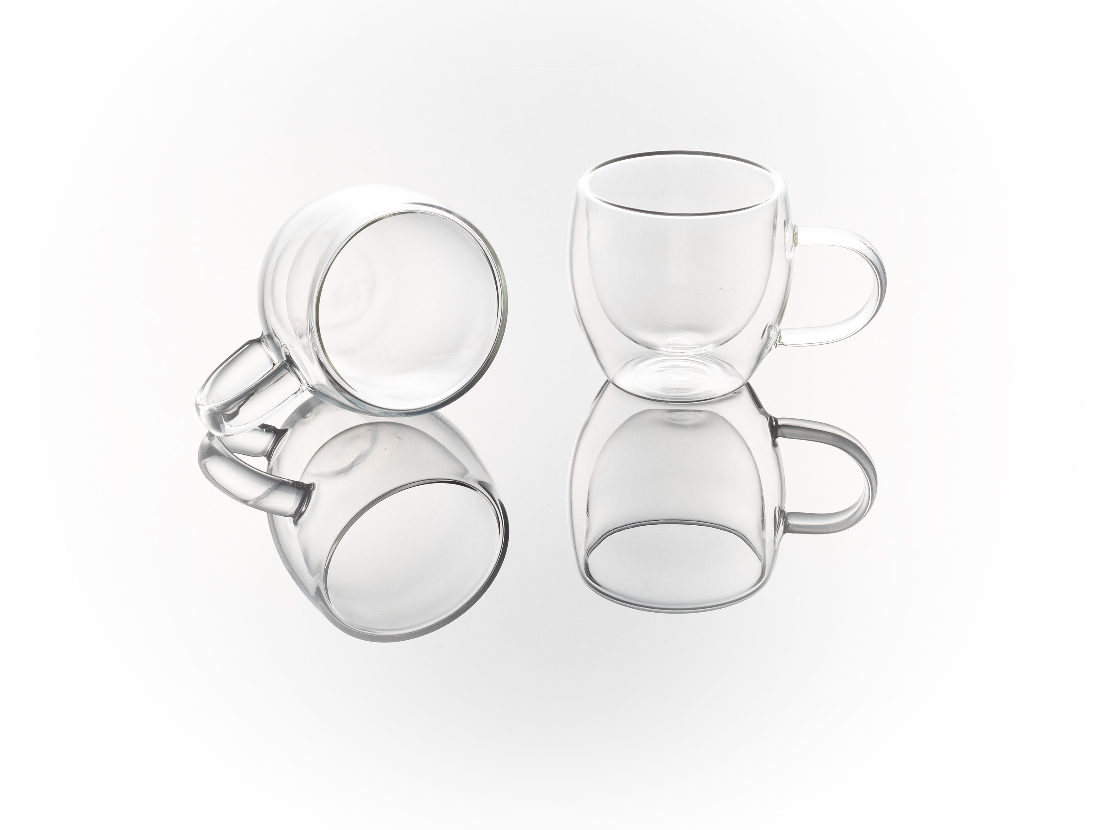 Hanseküche Espressoglas Doppelwandige Espressotassen 4er Set (4x80ml), 1-tlg., Borosilikatglas, Hartes Borosilikatglas, Wärmehaltend