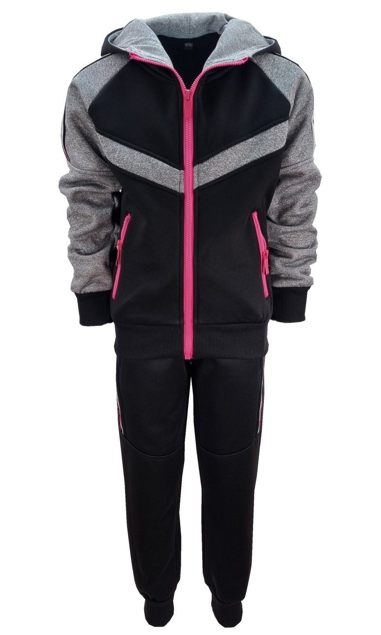 Sweatanzug Sweatanzug Freizeitset gefüttert KapuzenJacke + Jogginghose, R17-MF269