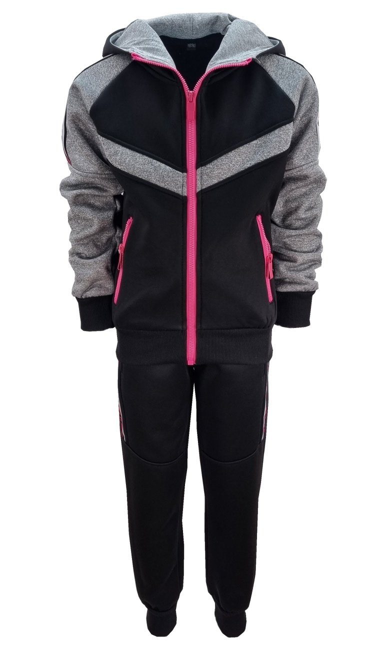 Girls Fashion Sweatanzug Sweatanzug Freizeitset gefüttert KapuzenJacke + Jogginghose, R17-MF269