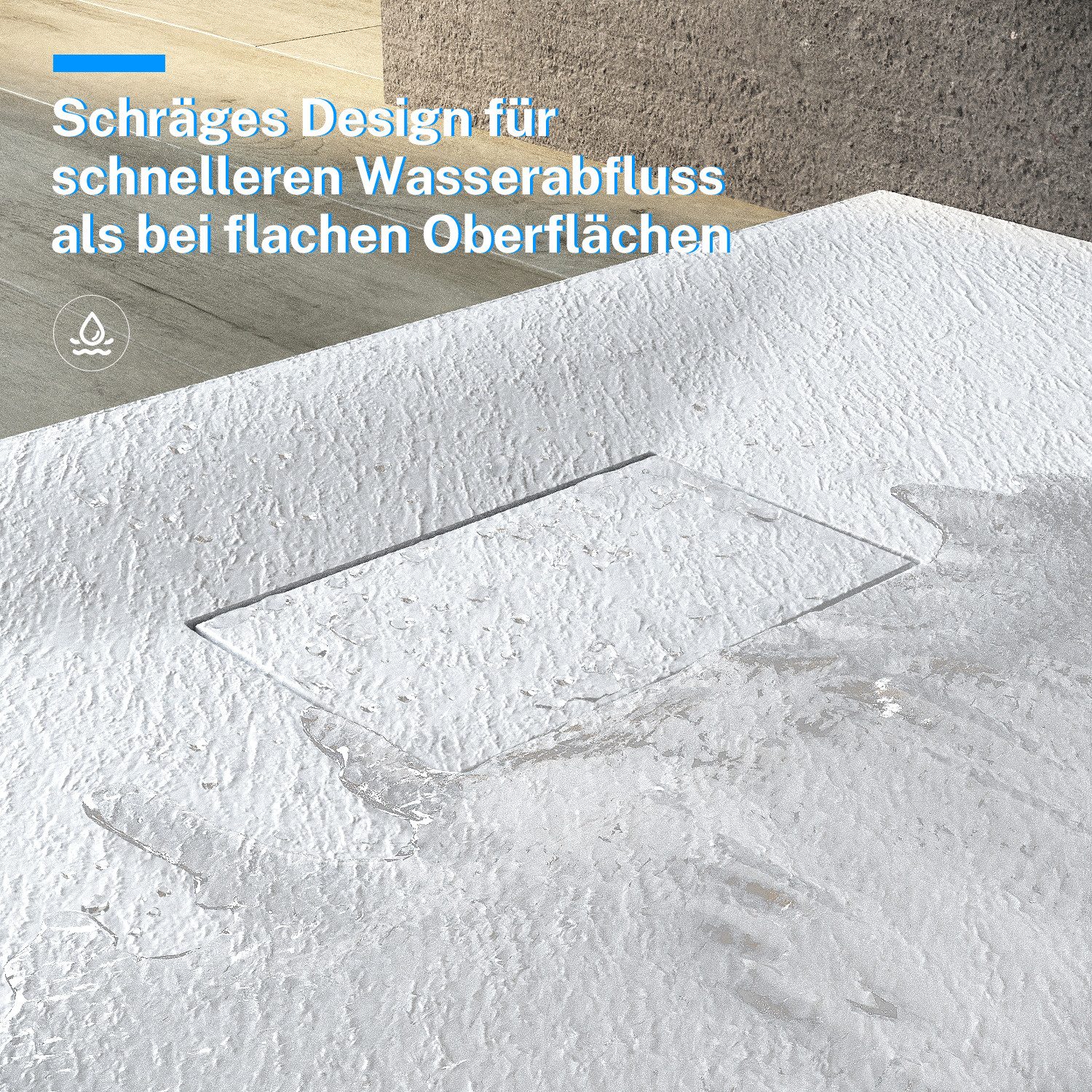 Superflache Duschwanne Duschtasse Dusche Weiß 100 X 90 X 3,5 Cm Komplett Set EBa