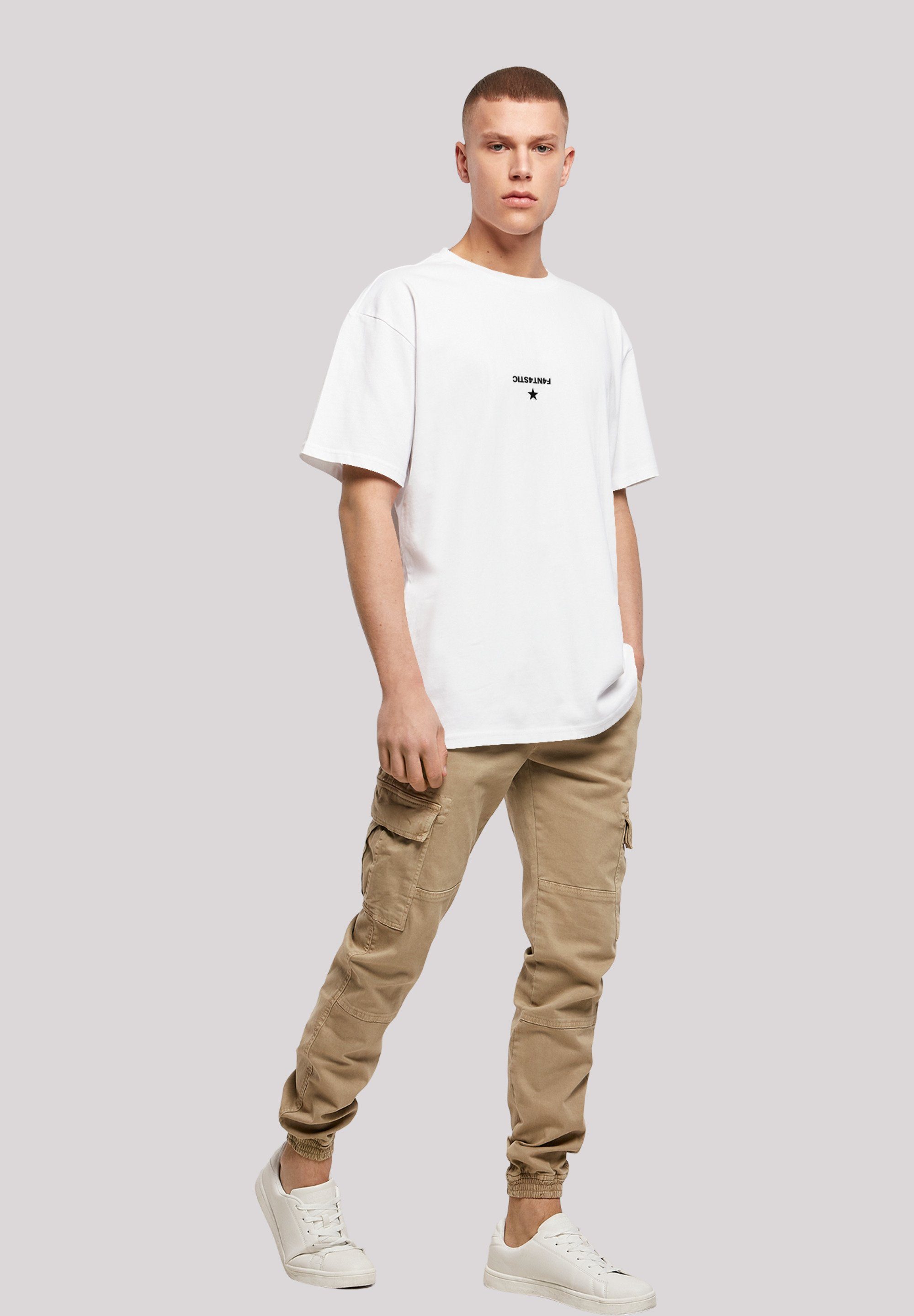 Geometric T-Shirt F4NT4STIC weiß Grau Print