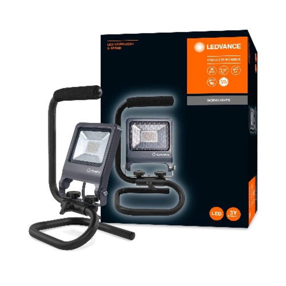 Ledvance Baustrahler Aluminum, 20W, kaltweiß, 1700lm, wassergeschützt, IP65, L166mm, wassergeschützt, kaltweiß